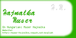 hajnalka muser business card